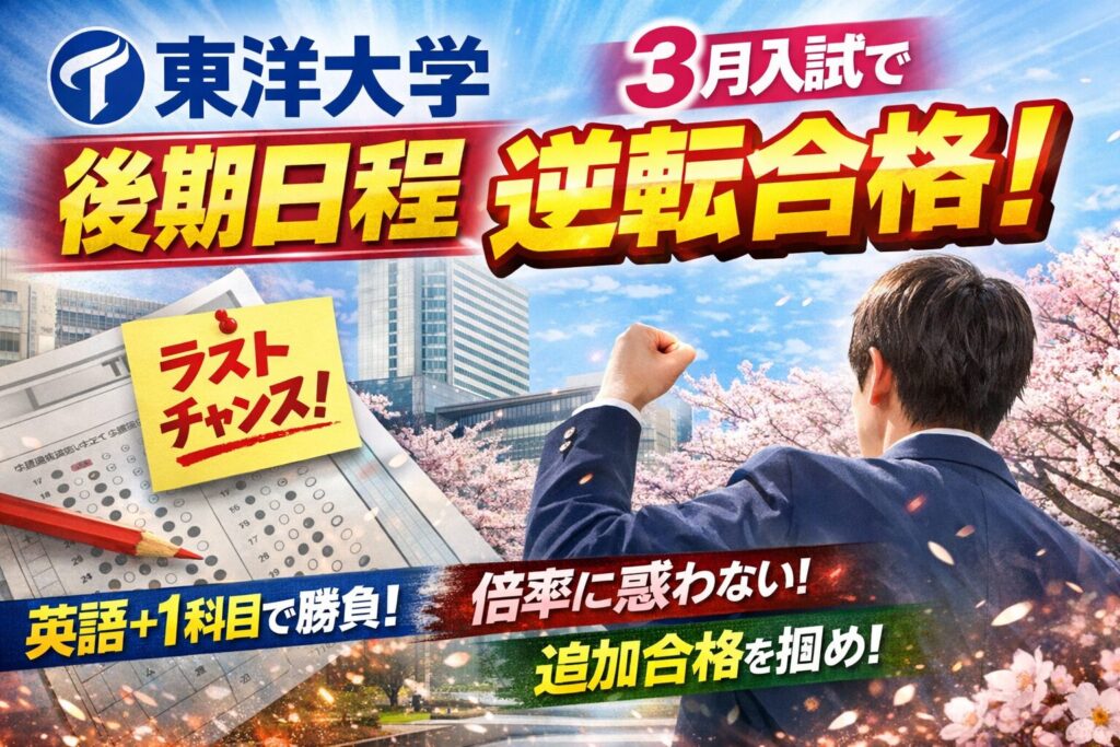 後期日程逆転合格